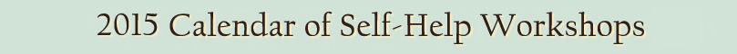 calendar of self-help workshops